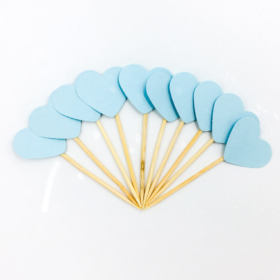 10 pcs/set Heart Cupcake Toppers | Nicro Party 