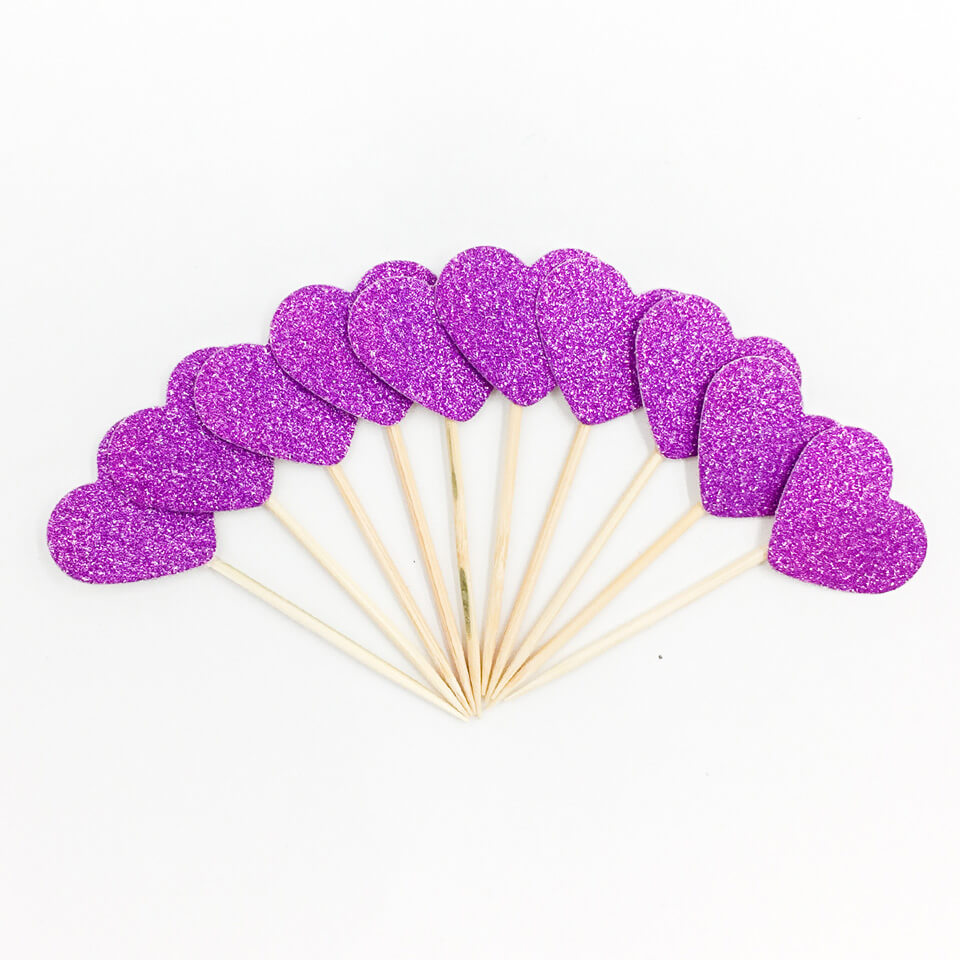 10 pcs/set Heart Cupcake Toppers | Nicro Party 