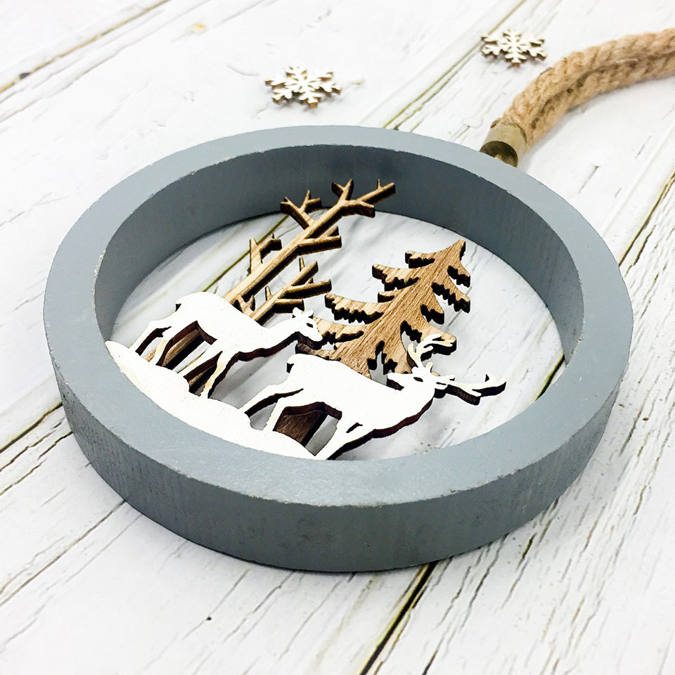 Deer Wooden Christmas Pendants | Nicro Party 