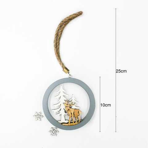 Image of Deer Wooden Christmas Pendants | Nicro Party 