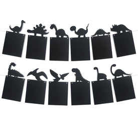 Black Dinosaur Theme Photo Garland Banner Hanging Clips | Nicro Party
