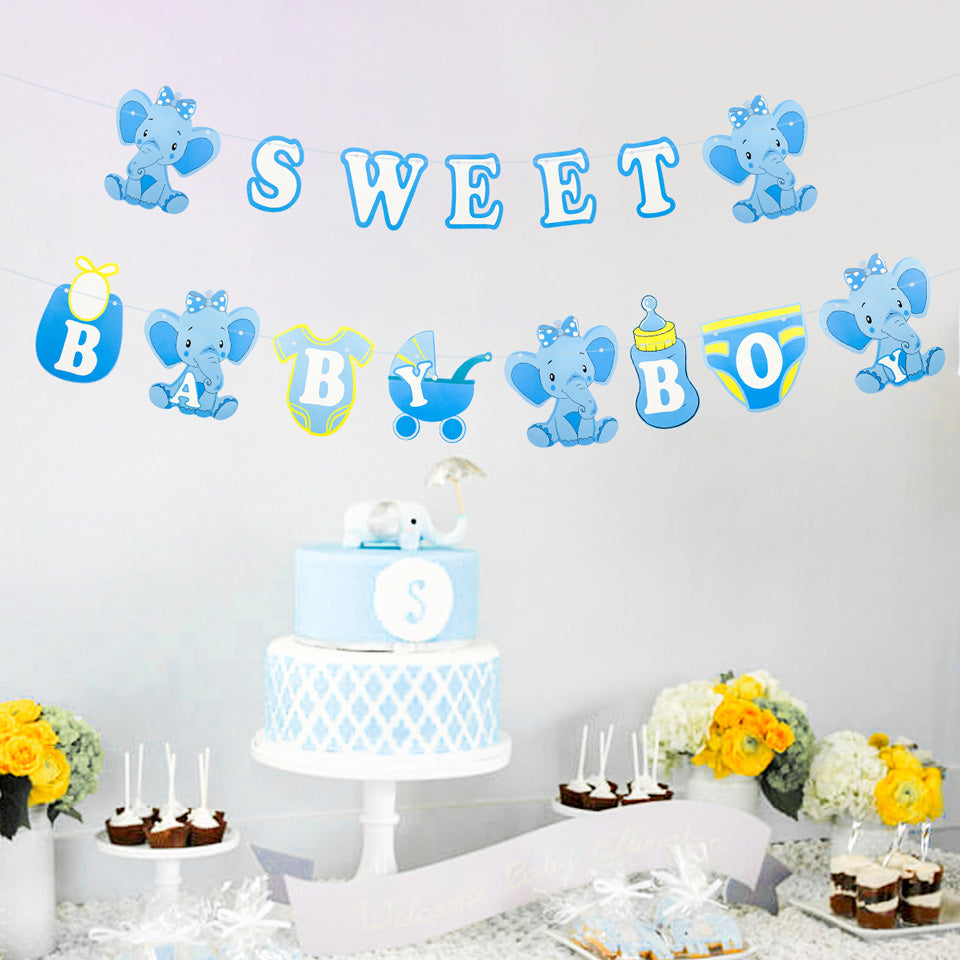 Elephant Baby Shower Gender Reveal Party Decoration | Nicro Party
