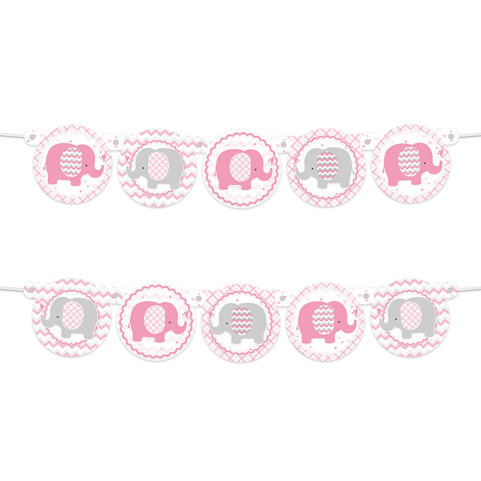 Elephant Banner pink