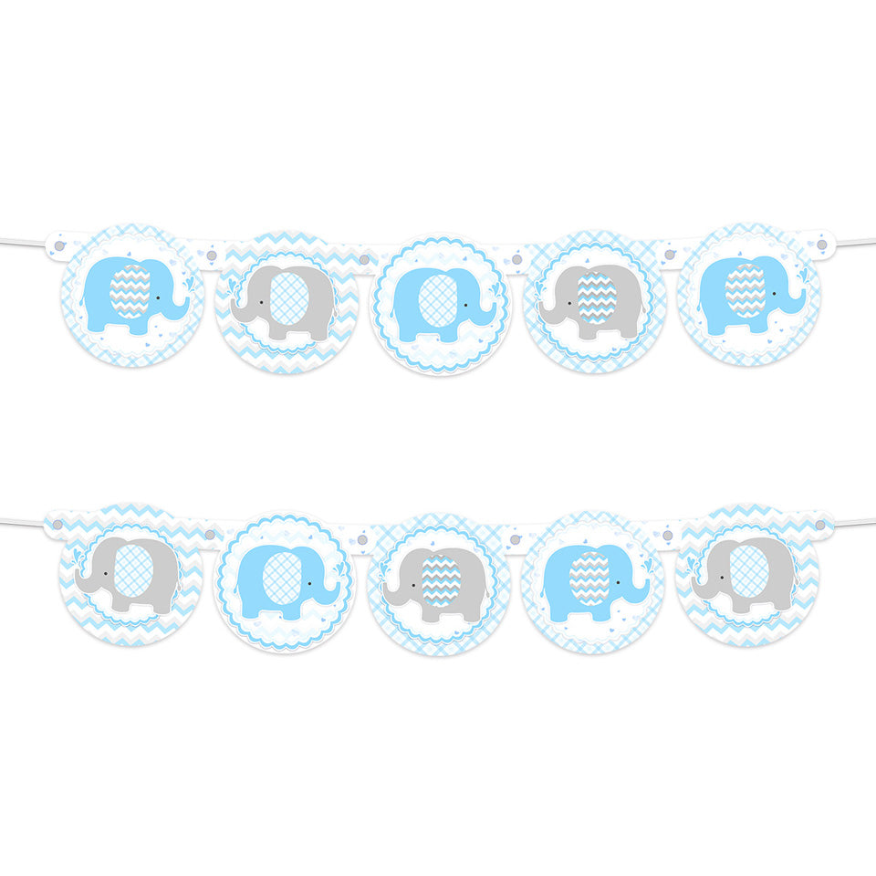 Elephant Banner blue
