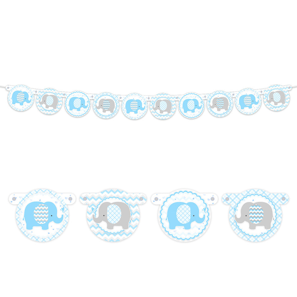 Elephant Banner blue