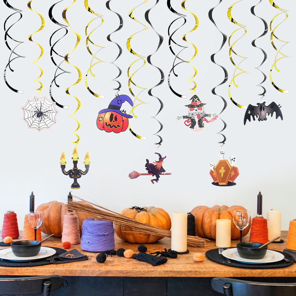 Elf Pumpkin Spider Spiral DIY Ornaments Swirl | Nicro Party