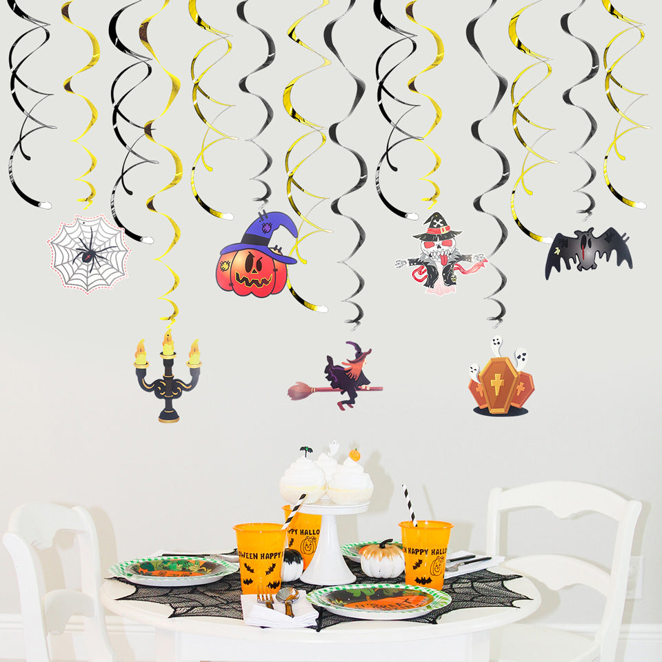 Elf Pumpkin Spider Spiral DIY Ornaments Swirl | Nicro Party