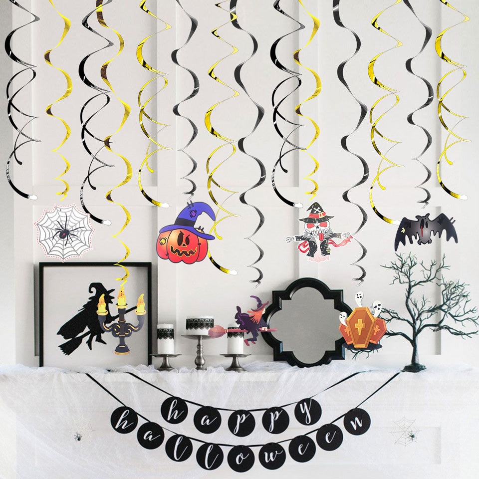 Elf Pumpkin Spider Spiral DIY Ornaments Swirl | Nicro Party