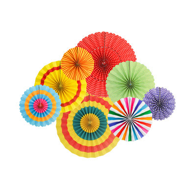 Image of 6 or 8 pcs/set Party Paper Fans   | Nicro Party