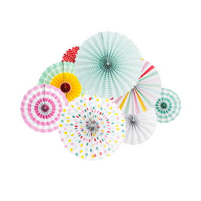 6 or 8 pcs/set Party Paper Fans   | Nicro Party