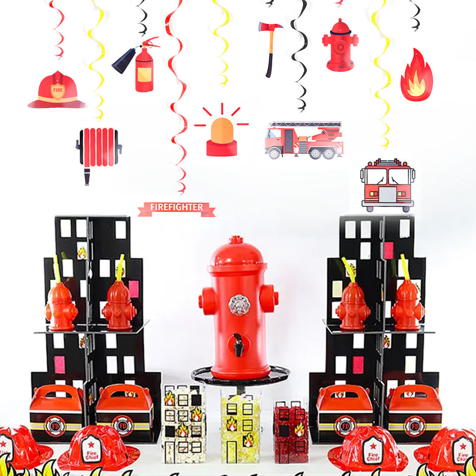 Firefighter Spiral Tassel Ornaments | Nicro Party