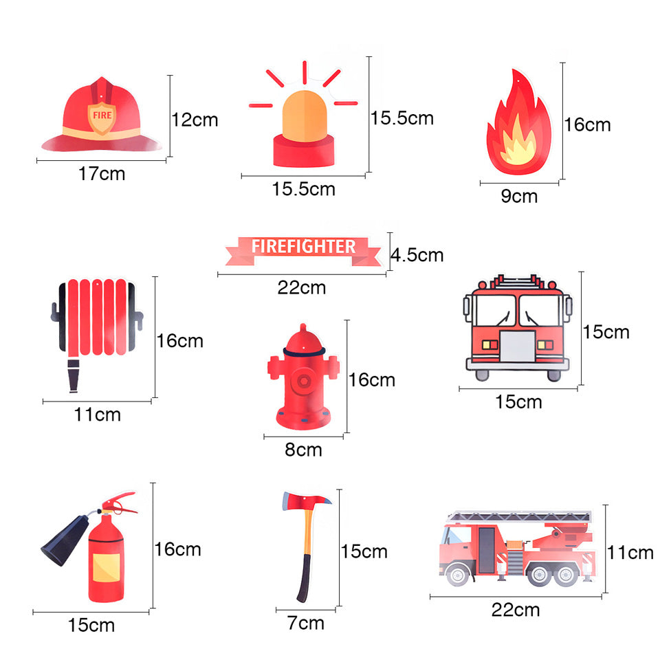 Firefighter Spiral Tassel Ornaments | Nicro Party