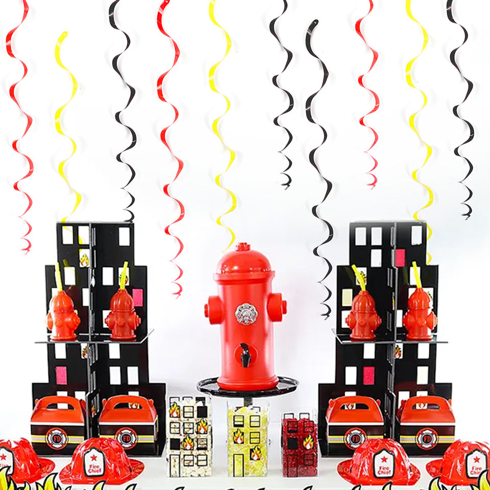 Firefighter Spiral Tassel Ornaments | Nicro Party