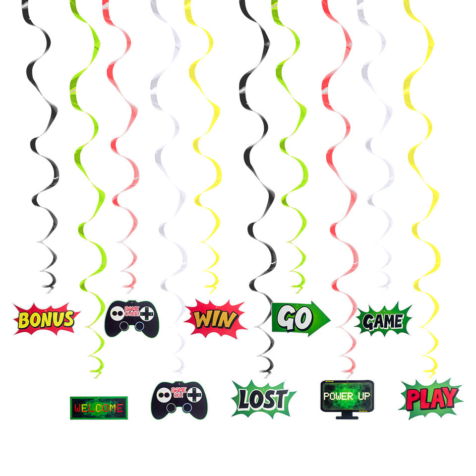 Game Theme Spiral Ornaments | Nicro Party