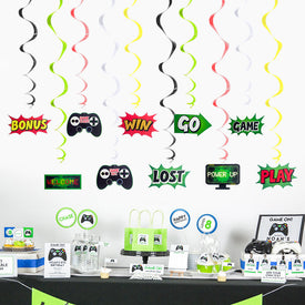 Game Theme Spiral Ornaments | Nicro Party