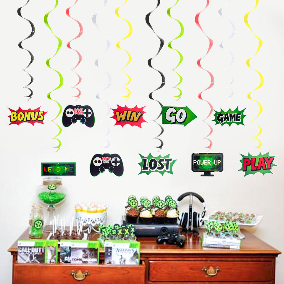 Game Theme Spiral Ornaments | Nicro Party