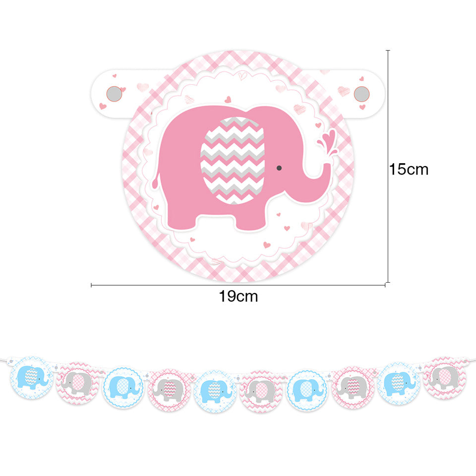 Elephant Gender Reveal banner size