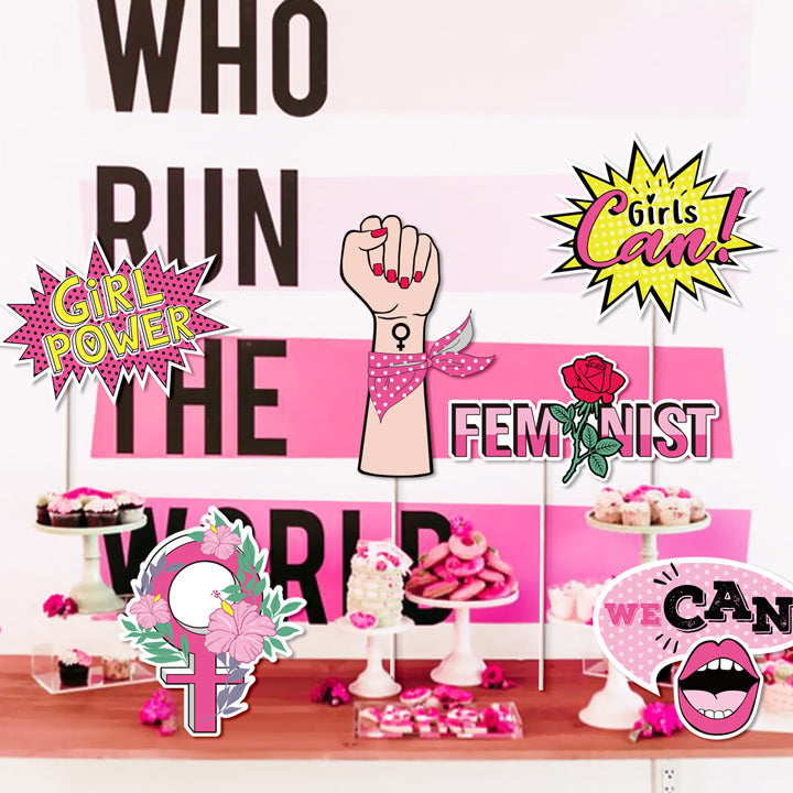 15 Count Girl Power Theme Photo Booth Props | Nicro Party