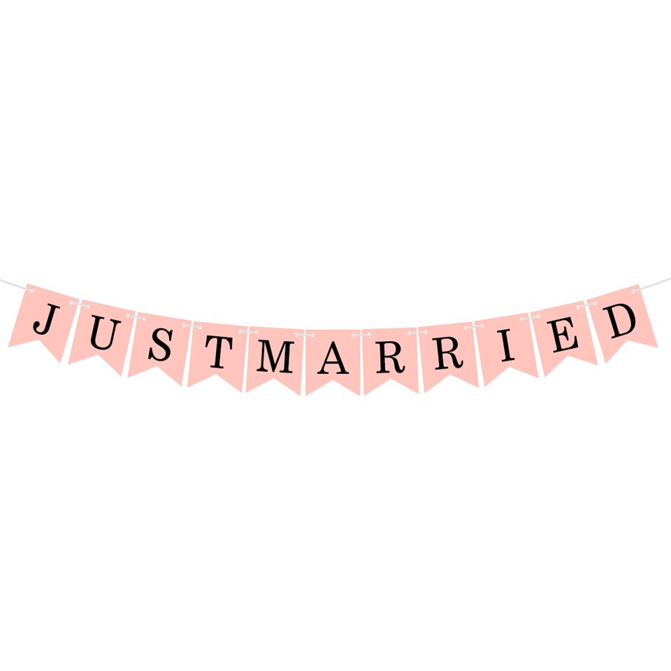 Nicro Just Married Banner Garland