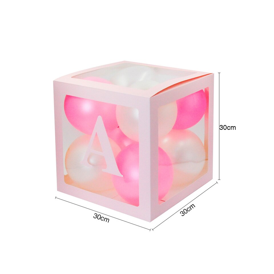 Alphabet Number Transparent Packing Name  DIY Letter Balloon Box