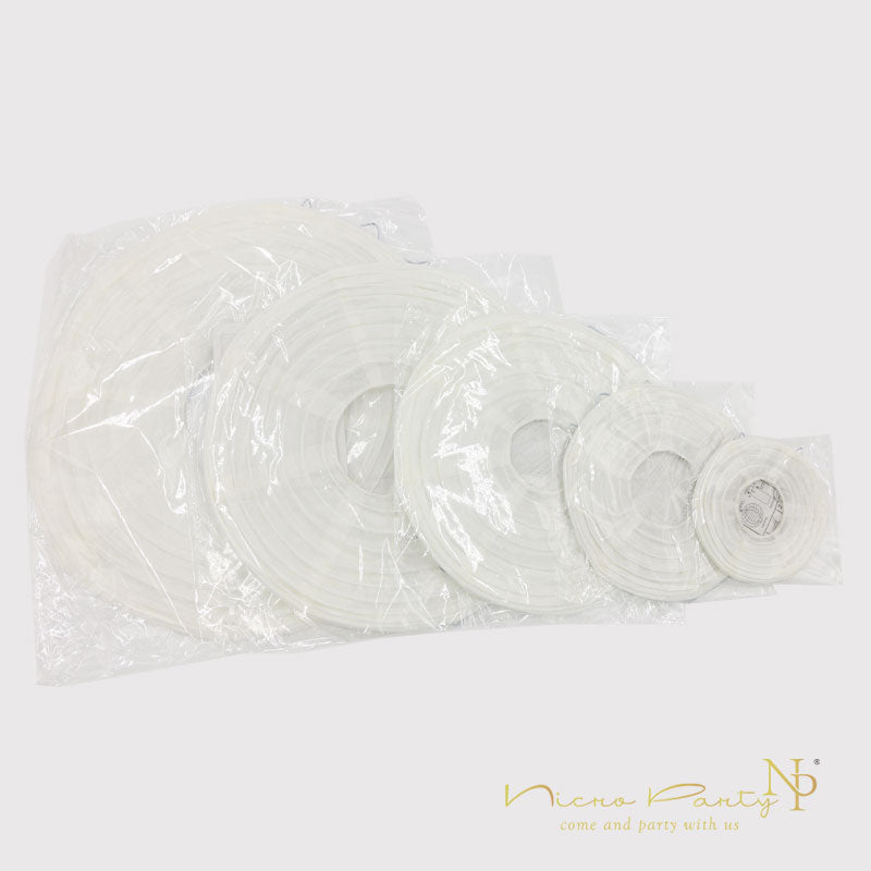 10 Pcs/Set White Paper Lanterns Set