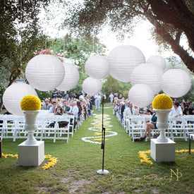10 Pcs/Set White Paper Lanterns Set