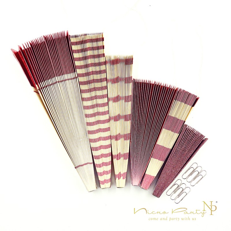Rose Gold Party  Paper Fan Set