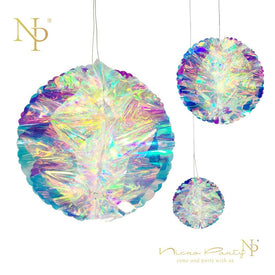 Iridescent Rainbow  Honeycomb Ball pom pom