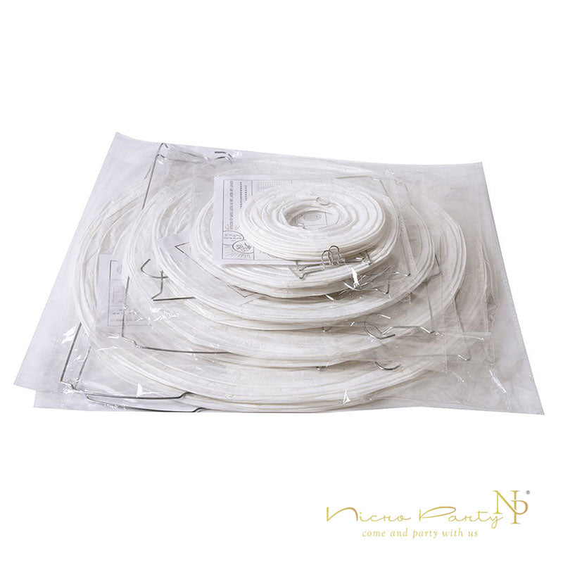 10 Pcs/Set White Paper Lanterns Set