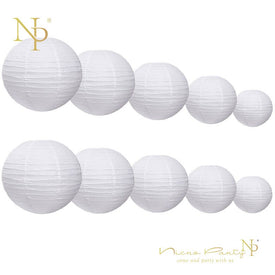 10 Pcs/Set White Paper Lanterns Set