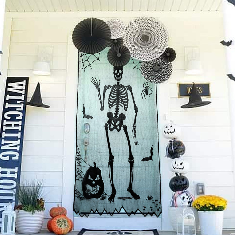 Halloween Lace Window Curtain | Nicro Party