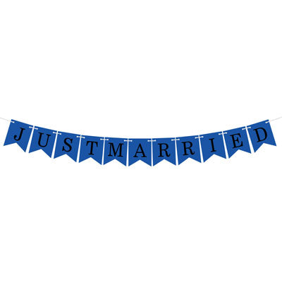 Image of Nicro Just Married Banner Garland