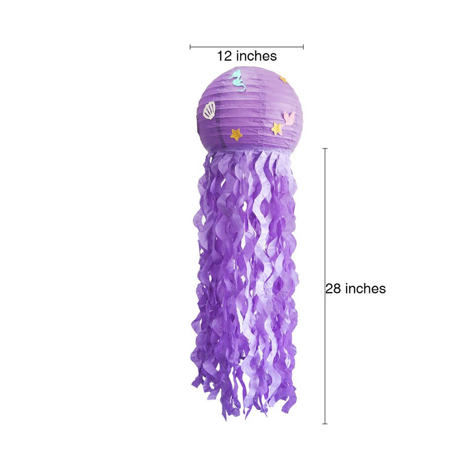 4 pcs/set Hanging Mermaid Jellyfish Lantern Party Decorations