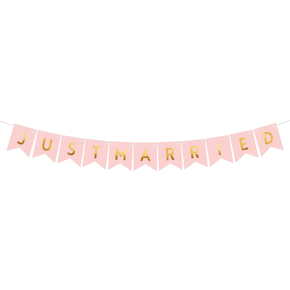 Nicro Just Married Banner Garland
