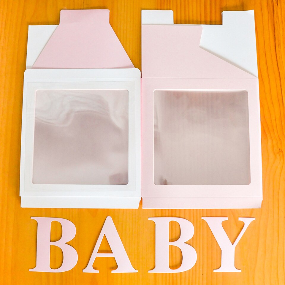 Alphabet Number Transparent Packing Name  DIY Letter Balloon Box