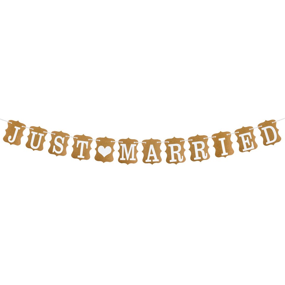 Nicro Just Married Banner Garland