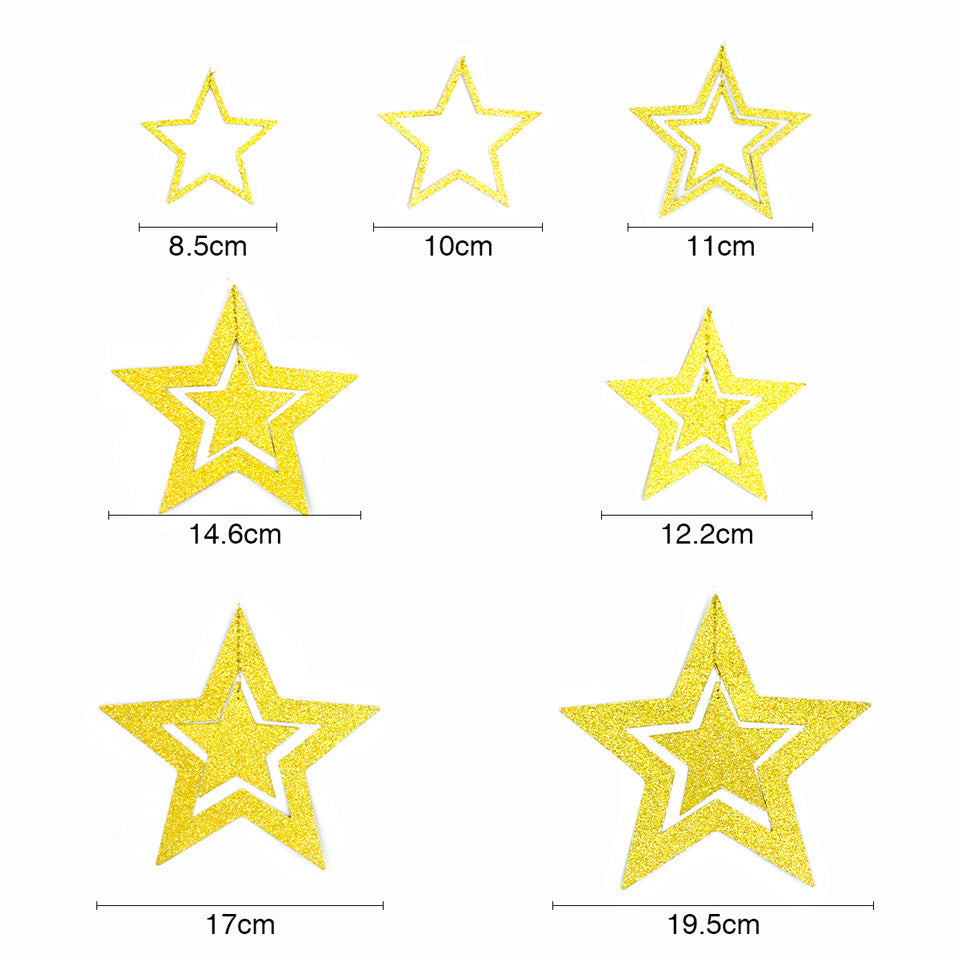 Hollow 3D Star Garland | Nicro Party