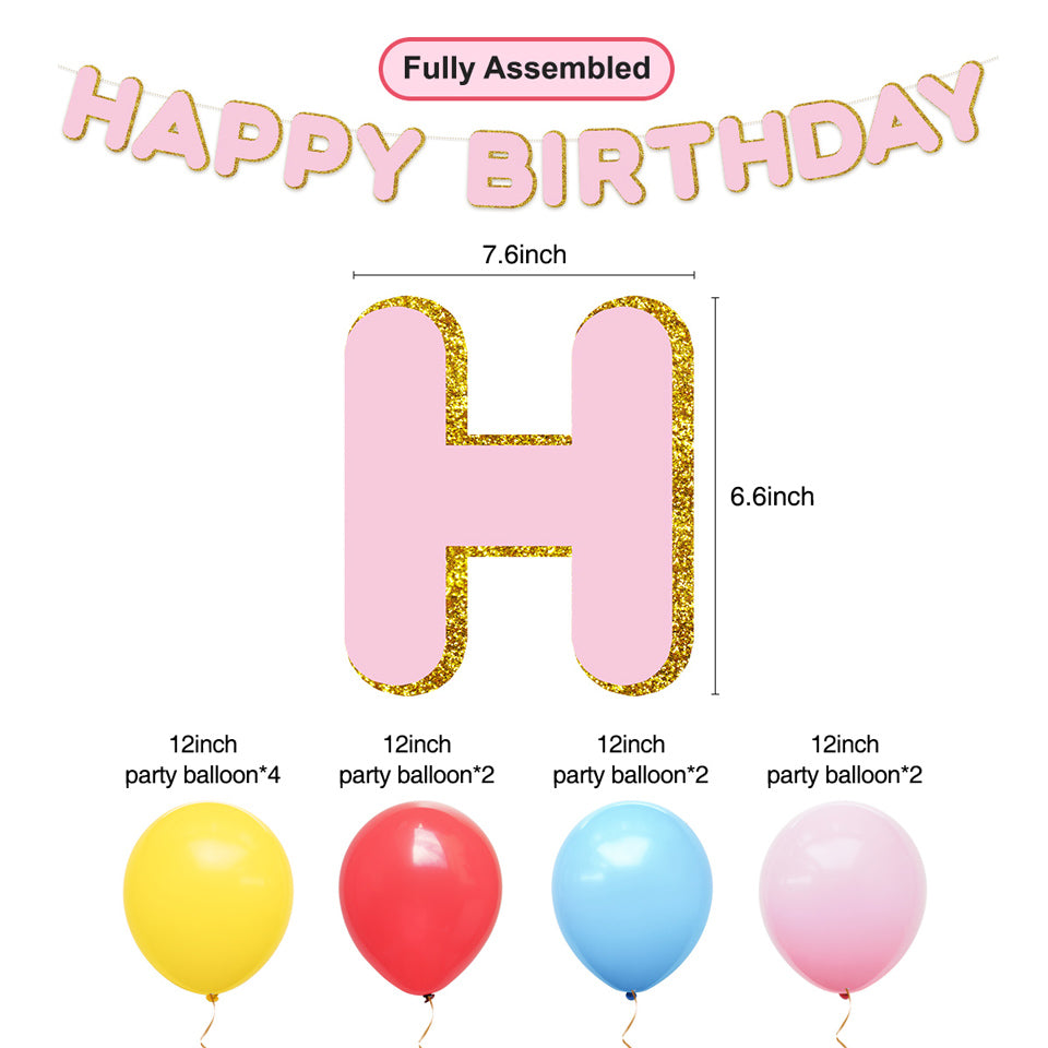 Ice Cream Happy Birthday Party Decor Kit balloons