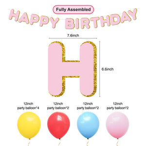 Ice Cream Happy Birthday Party Decor Kit balloons