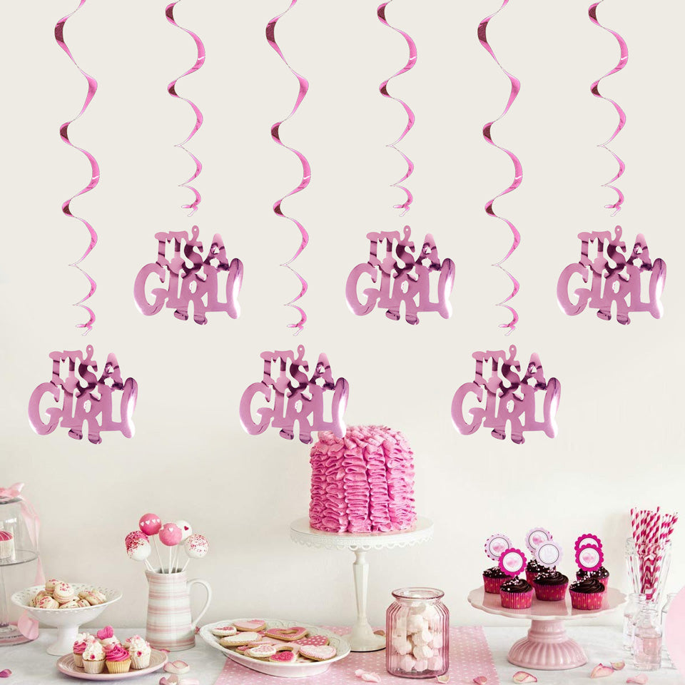 It's A Boy It's A Girl Spiral Ornaments | Nicro Party