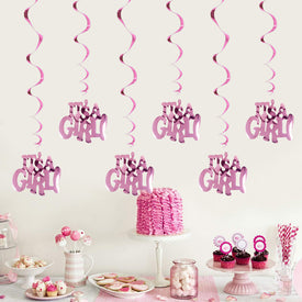 It's A Boy It's A Girl Spiral Ornaments | Nicro Party