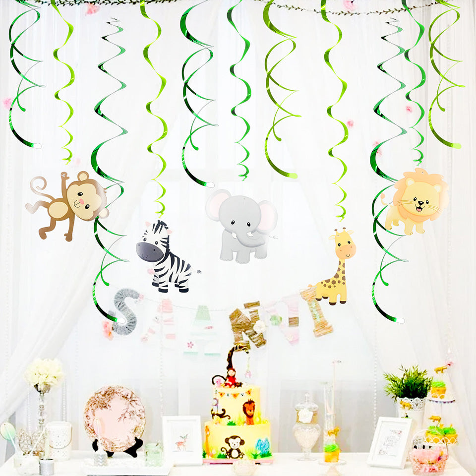 Jungle Theme PVC Foil Swirls Banner | Nicro Party