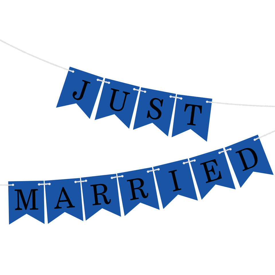 Just Married Banner Garland | Nicro Party