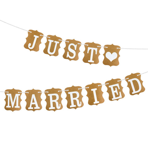 Image of Just-Married-Banner-Garland