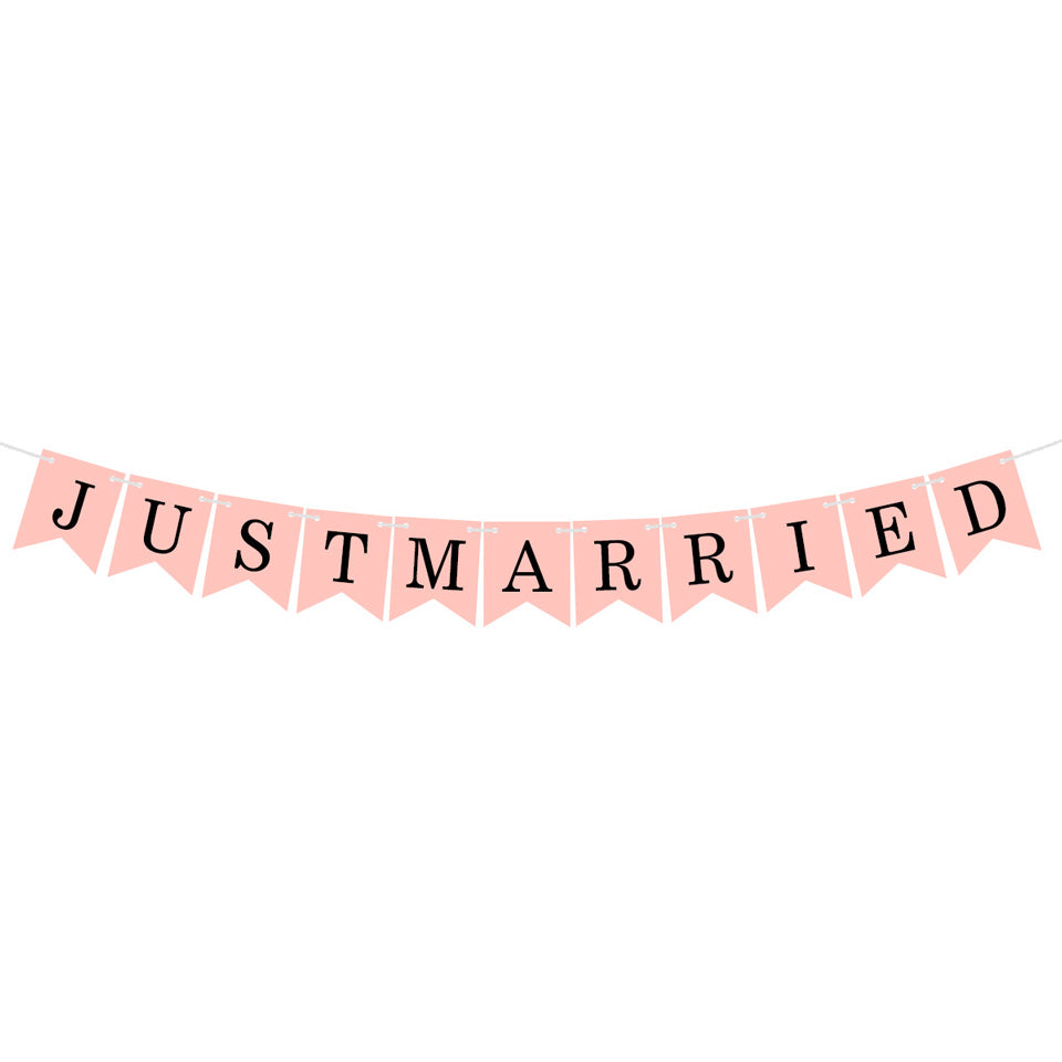 Just Married Banner Garland | Nicro Party