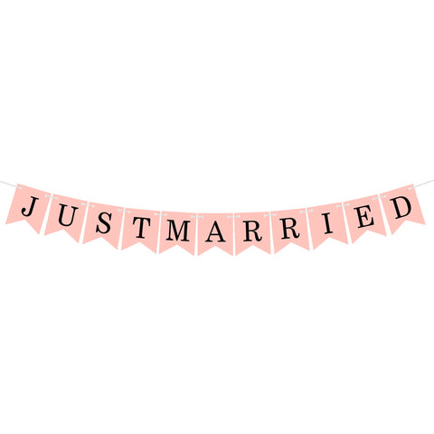 Just Married Banner Garland | Nicro Party