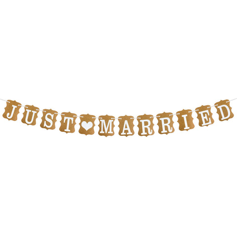 Image of Just-Married-Banner-Garland