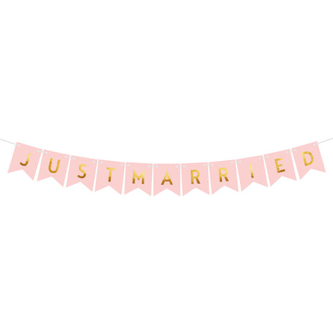 Image of Just Married Banner Garland | Nicro Party