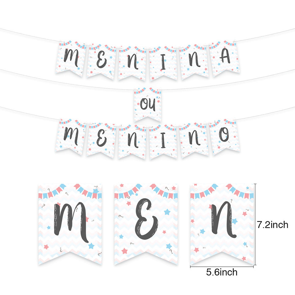 Menino ou Menina Gender Reveal Party Kit