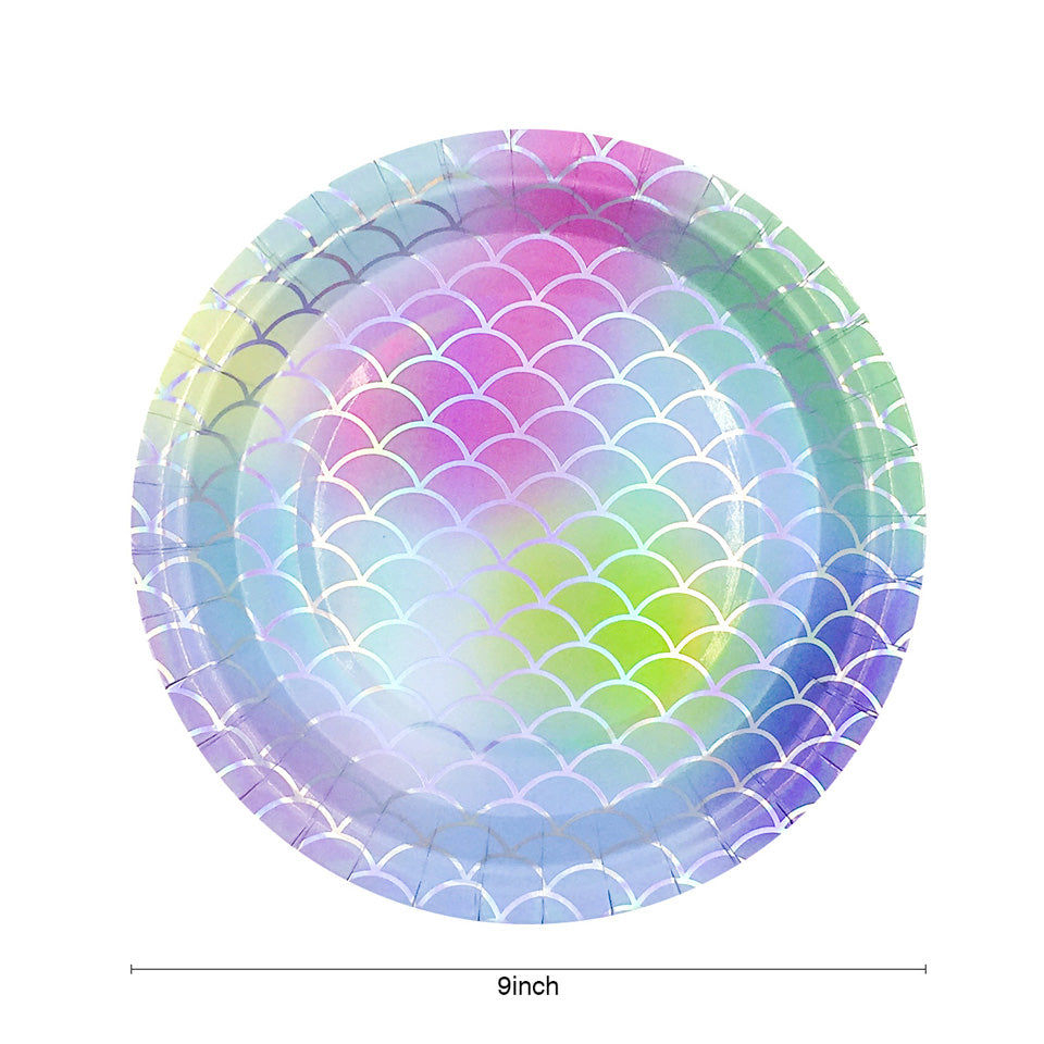 Mermaid Disposable Clear Dinnerware Kit | Nicro Party 